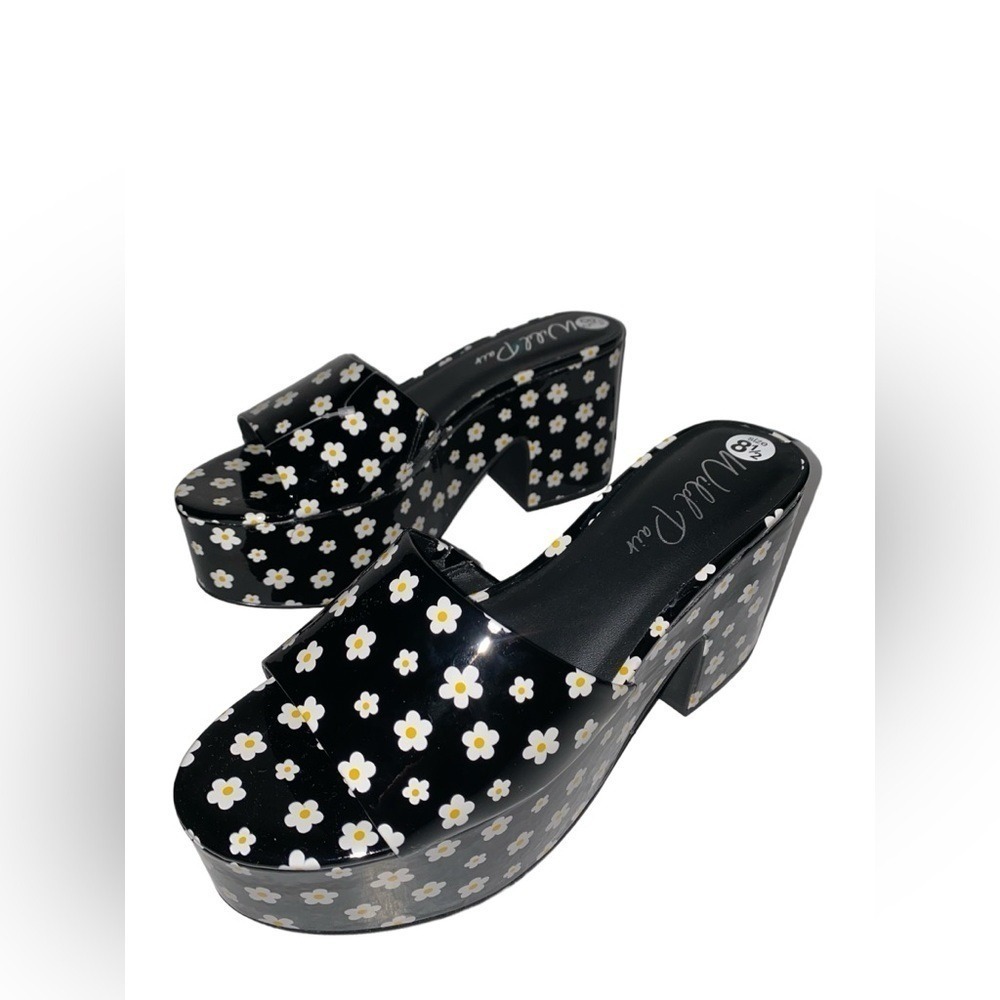 Wild Pair Melbourne Floral Print Chunky Platform Sandal Women 8.5 Boho Hippie